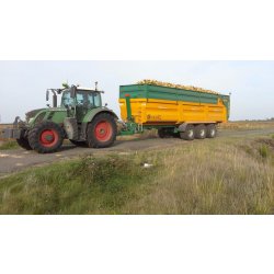 GVM 240 XL Benne agricole monocoque grand volume - Gourdon SA - charge 24 tonnes - équipement standard et options