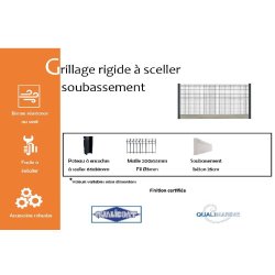 Grillage rigide à sceller avec soubassement - 1230