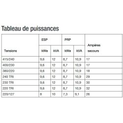 K12 groupes électrogènes industriel - sdmo - tension de référence (v) 400/230