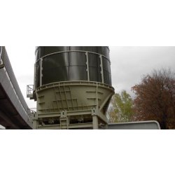 Silo de stockage de sel avec plaques en acier revêtues de verre - Harvestore