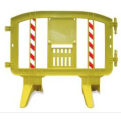 Barrière de chantier REPER - Urbaine polyvalente - Légère et personnalisable - L=1,25m - H=1m - Polypropylène - 7kg
