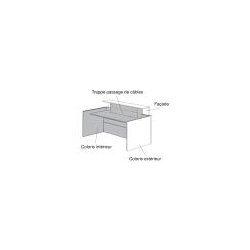 Banque d'accueil HORIZON façade laqué brillant - Deskono