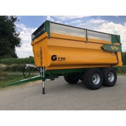 G 120 Benne agricole monocoque - Gourdon SA - Charge 12 t - Essieux boggie et caisse surbaissée