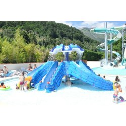 Pataugeoire : toboggan thème mer
