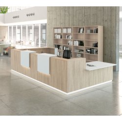 Banque d'accueil DELTA - design intemporel - gamme BASIC et PLUS avec options LED