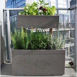 Jardinière haute superposée pour balcon - 75xl37xh85cm - jardiniere/220