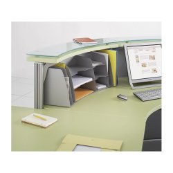 Banque d'accueil Obade Wengé - Référence OBADE 21 - Fabricant CLEN - Modules assis et debout