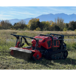 Robot debroussailleur à chenilles - RS50C+ et RS50VV - ROBOSLOPE - Moteur thermique Perkins - Pente 55°