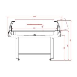 Îlot de refroidissement avec couvercle en verre 1.3 Combisteel