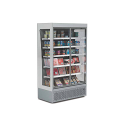 Vitrine verticale réfrigérée LS Galaxy Slim avec portes - noir ou gris - 1m04 à 1m95 de largeur