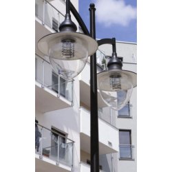 Mât d'éclairage public en aluminium - hauteur 4 à 5 m - diamètre base 120 mm - crosses soudées