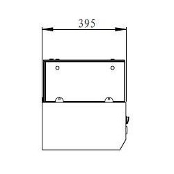 Vitrine réfrigérée à poser THV1200/380 - 1200 x 395 x 435 mm, capacité 4 bacs GN1/3, température +2°+8°C