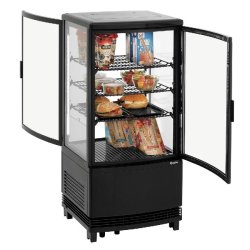 Mini vitrine réfrigérée 75L2T noir 700387 Bartscher