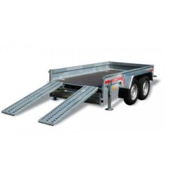 Remorque porte-engins Tema Builder 1 - L: 3 m - PTAC 3T - 2 essieux - Plancher métal - Longueur utile 300 cm