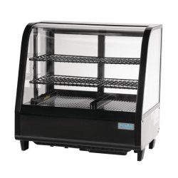 Vitrine réfrigérée de comptoir Polar 100L - 2 étagères réglables - Plage 2°C à 12°C - Référence CC611