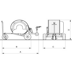 MRR - Enrouleur d'irrigation Ocmis - Turbo Speed - Longueur totale : 330 cm
