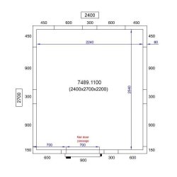 Chambre froide positive 2400X2700X2200 - 80mm Pro Line Combisteel