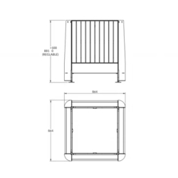 Jardinière Köning stratifié compact