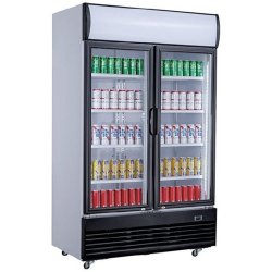Vitrine réfrigérée murale en 2 portes (+2°c/+10°c) - capacité 800 litres