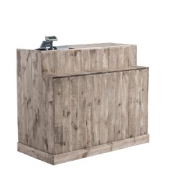 Comptoir accueil Héritage L119xP59xH110cm - pin vieilli sablé