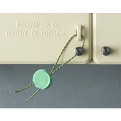 Bouton plastique pour scellage de compteurs et balances - Button Seal - Precintia - 9 et 13 mm - Polystyrène auto-extinguible