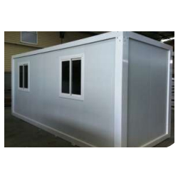 Bungalow de chantier modulaire - Base vie aménagée - Ossature métallique, panneaux sandwich isolés - Dimensions 7,14 x 3,2 x 2,57 m