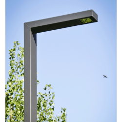 Ensemble lumineux TOMSK ACTML - Mât en acier laminé rectangulaire 200x100mm - Hauteur 4m à 7m - Module LED 20W à 120W