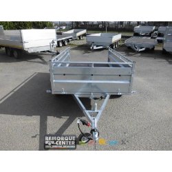 Remorque polyvalente LIDER ROBUST 2M50 - 2 essieux non freiné - 253 x 134 cm - PTAC 750 Kg - Référence 39394