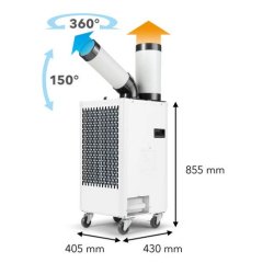 Climatiseur mobile PT 2700 SP Spotcool - 2,7 kW - Climatisation localisée avec conduit orientable