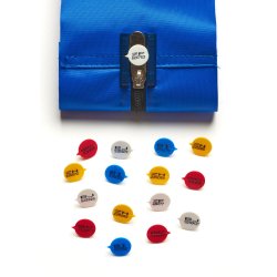 Scellé de sécurité rapide pion - Pack de 1000 pions - Référence 7996 - Polyester et PVC, personnalisable avec logo, code-barres et numérotation