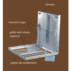 Couvercle de regard avec ouverture assistée