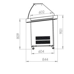 Vitrine Réfrigérée à Poissons Inox Positive Froid statique 1410x900mm AFI