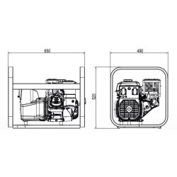 Ge 4000 KDM Groupe électrogène portatif - Mosa - moteur diesel Kohler - 50 Hz - 3.7 kVA (3.3 kW)