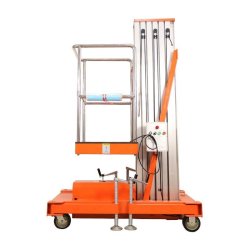 Nacelle télescopique 1 mât TOR GTWY6-100 - 125KG, 6M, batterie rechargeable