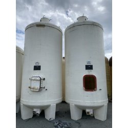 2 cuves miroir Brauthite 125 hl d'occasion - sur pieds, Ø 2000, hauteur 4600, avec équipements intégrés