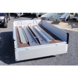 Remorque plateau 2 motos Humbaur 1420 - structure modulaire acier galvanisé - PTAC 1300 kg