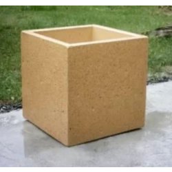 Jardinière Carrée Menes en béton armé - Autostable - Option antigraffiti - Paire de pieds en option
