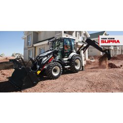 Tractopelle 9.5t - Hidromek HMK 102B Supra - Moteur Perkins 1104D-44TA, 100 cv