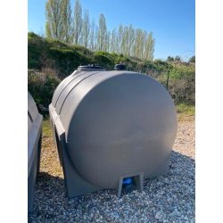 Polycuve pe 3350l grise - diam : 1m50 - lg : 2m32 - hauteur : 1m55 - ref : w00332304005p - dabert-citernes