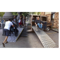 Rampe d'accès enroulable 122x76 - ROLL a RAMP - capacité 450kg - hauteur de franchissement jusqu'à 25cm