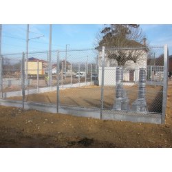 Clôture grillagée EDF type BD3 - aluminium, hauteur 2.60m, soubassement béton