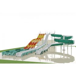 Trio de toboggan aquatique : must'tob slide'tob kamikaz, en arrivée aquafrein