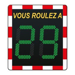Radar pédagogique Viasis Lite EP/230V - affichage LED haute visibilité et alimentation par éclairage public
