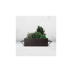Jardinière CITADINE Rectangle XXL 120×240 en panneaux acier galvanisés - Très grande contenance et solidité