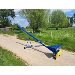 Vis à grain élévatrice sur chariot - Sauterelle NC - Longueur 4.0m - Diamètre 140mm - Modèle SM - Référence V0516 - Occasion