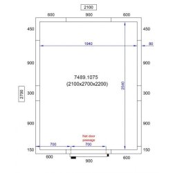 Chambre froide négative 2100X2700X2200 - 80mm Pro Line Combisteel