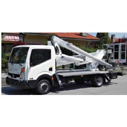 Camion nacelle Multitel HX190 - Hauteur de travail 19,65m - Déport maxi 9,45m - Charge utile 200kg