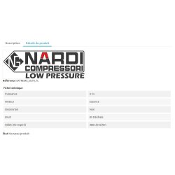 Compresseur extrême 5G70 / 7L - Nardi Compressori France - moteur essence Subaru - débit 380 L/min