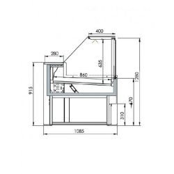Vitrine ventilée sans réserve - Vitrines Viva 1500 - Référence: VIVA 1500-V-SR