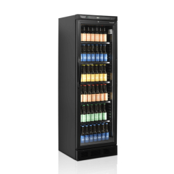 Vitrine réfrigérée noire EDRINK-38SE/Z6 - 347 l, 5 grilles réglables 490x360 mm, froid positif ventilé